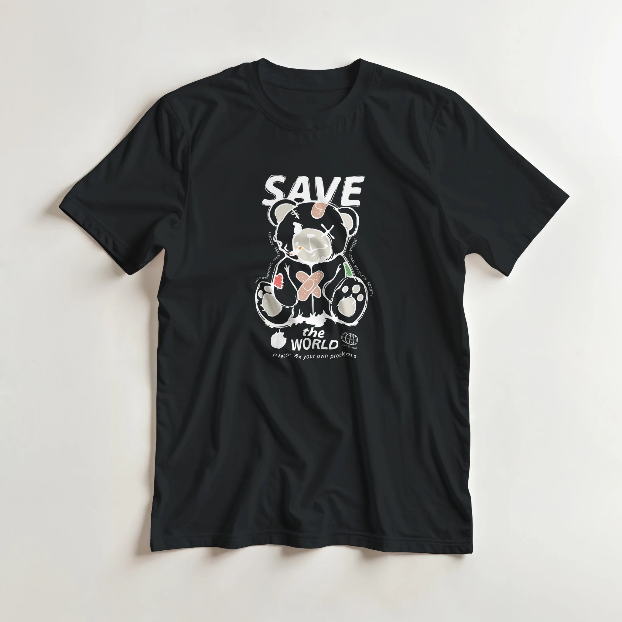 Reckless bear street art t-shirt bold urban graphic design edgy bear tee